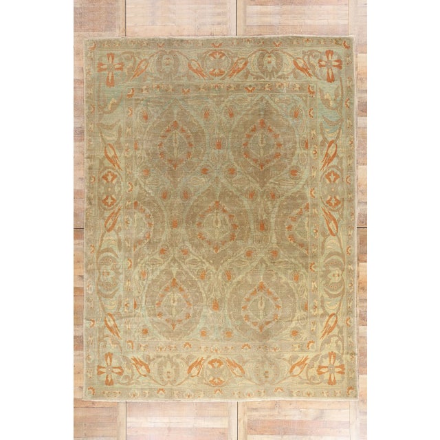 Vintage Modern Turkish Oushak Rug - 09'11 X 13'02 For Sale - Image 10 of 10