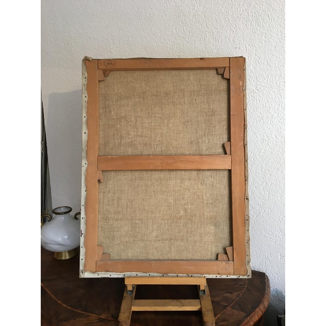 Jose Palou, Imaginary Landscape, 1950s, Oil on Canvas For Sale - Image 4 of 5