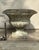 Stone Cast Stone Campana Garden Urn With Moss Patina — Mid Century For Sale - Image 7 of 7