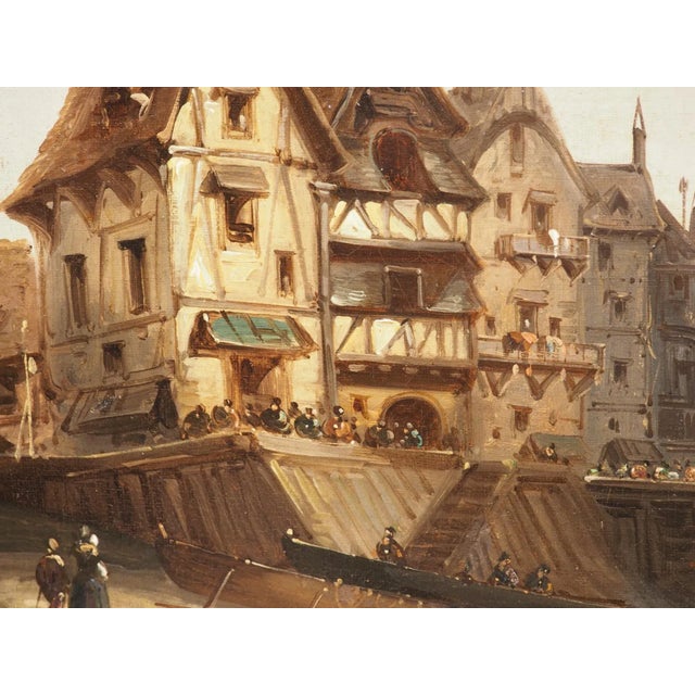 Wood 19th Century French Coastal Landscape Painting, Signed Kuwasseg For Sale - Image 7 of 14