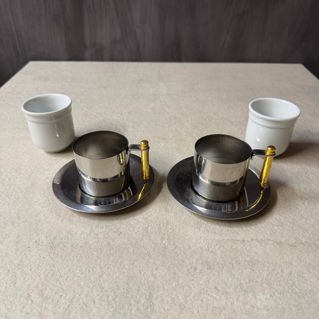 Metal 20th Century Italian Balzano Espresso Set - 6 pcs For Sale - Image 7 of 15