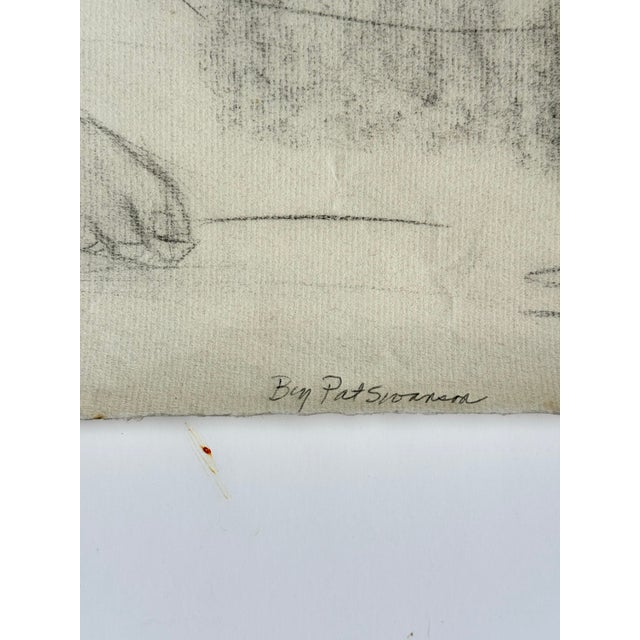 1940s 1944 Figure Study Pencil on Paper Drawing For Sale - Image 5 of 7