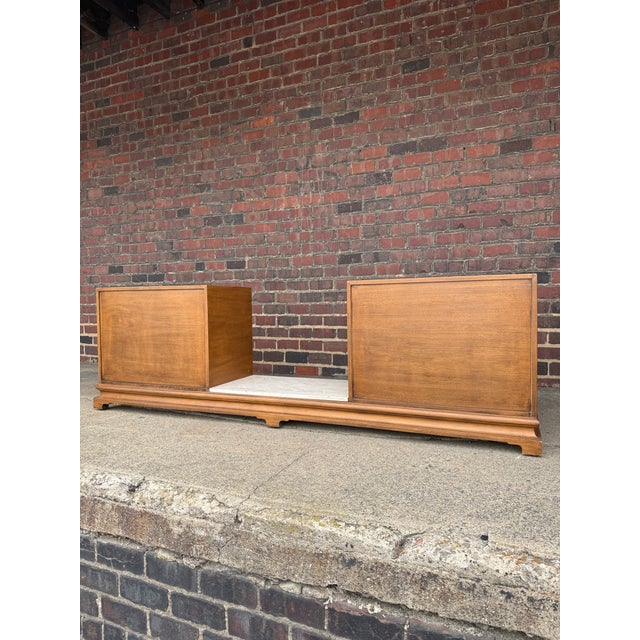 In the Style Roenzo Rutili Possibly Henredon 3 Part Credenza Storage Display Cabinet For Sale In Cleveland - Image 6 of 12
