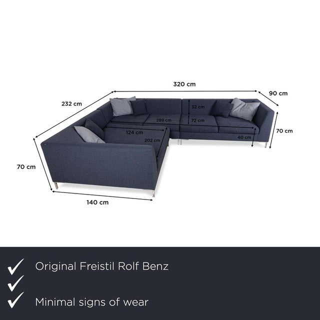 The Freistil Rolf Benz corner sofa impresses with its high-quality fabric, guaranteeing comfort. The understated metal...