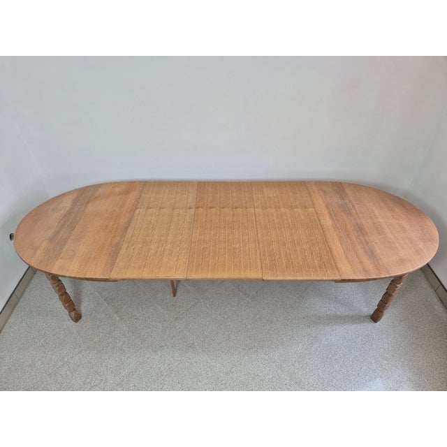 Oak Dining Table from Henning Kjærnulf, 1970s For Sale - Image 9 of 11