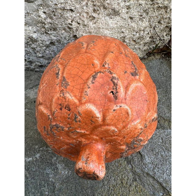 1970s Vintage Large 10” Ceramic 1970’s Italian Pinecone Garden Ornament For Sale - Image 5 of 12