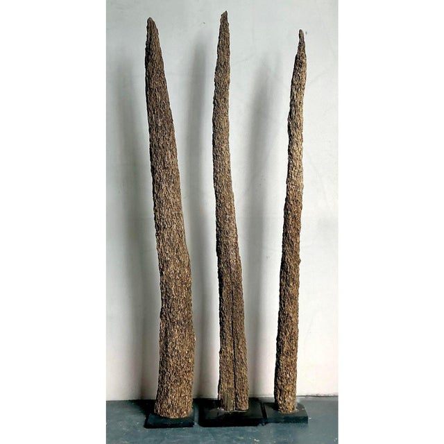 Late 20th Century Vintage Boho Trio of Totem Posts For Sale - Image 5 of 9