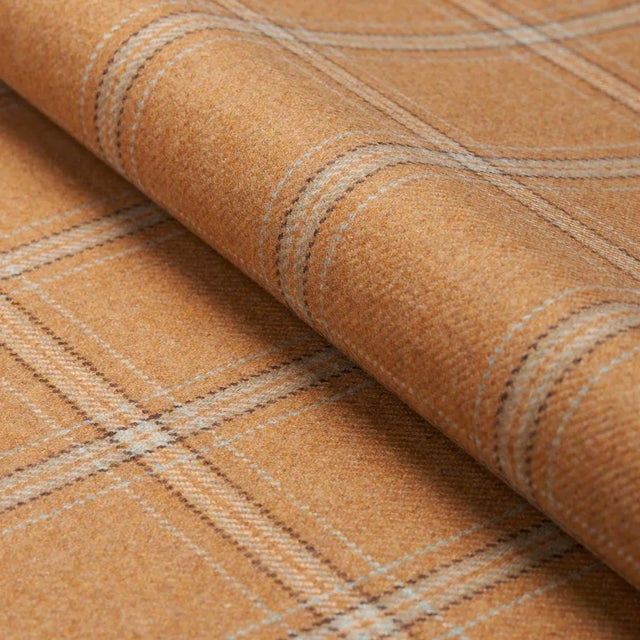 Schumacher Blackburn Merino Plaid in Camel For Sale