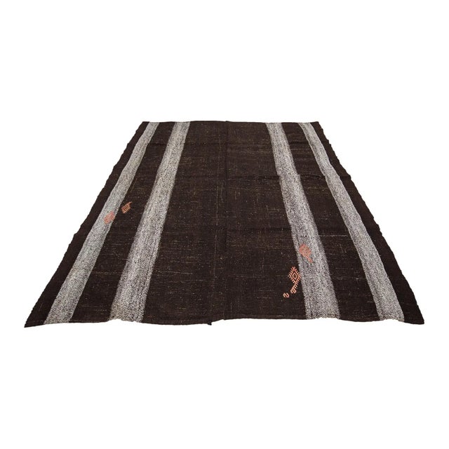 Vintage handwoven decorative kilim rug from Afyon region of Turkey. Approximately 50-60 years old. In very good condition.