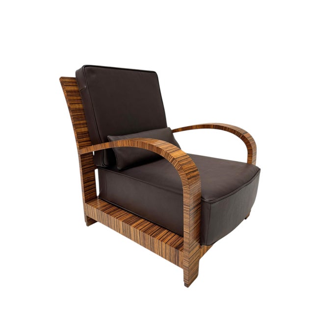 Vintage Art Deco Lounge Chairs with Leather Cushions, 1930s, Set of 2 For Sale - Image 12 of 15