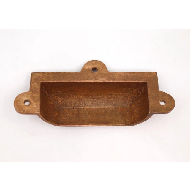 Antique 3.875 In. Polished Bronze Aesthetic Bin Pull For Sale - Image 4 of 4