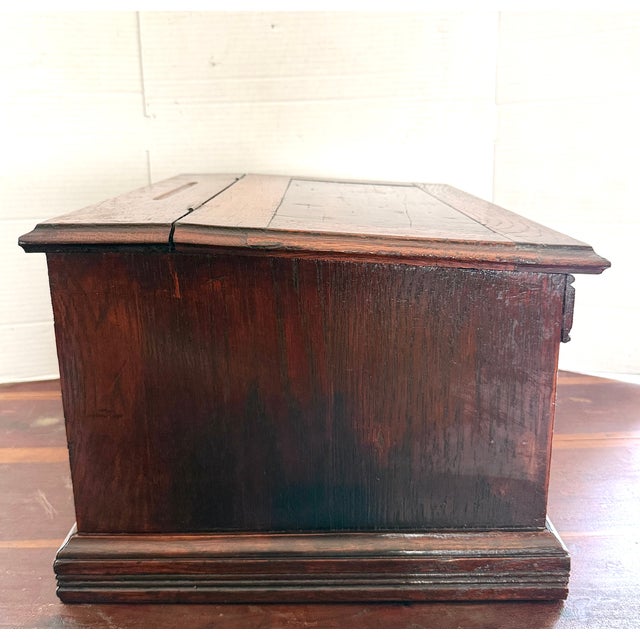 Late 19th Century Early 1900s Clark's Oak Spool 3 Compartment Desk/Cabinet For Sale - Image 5 of 11