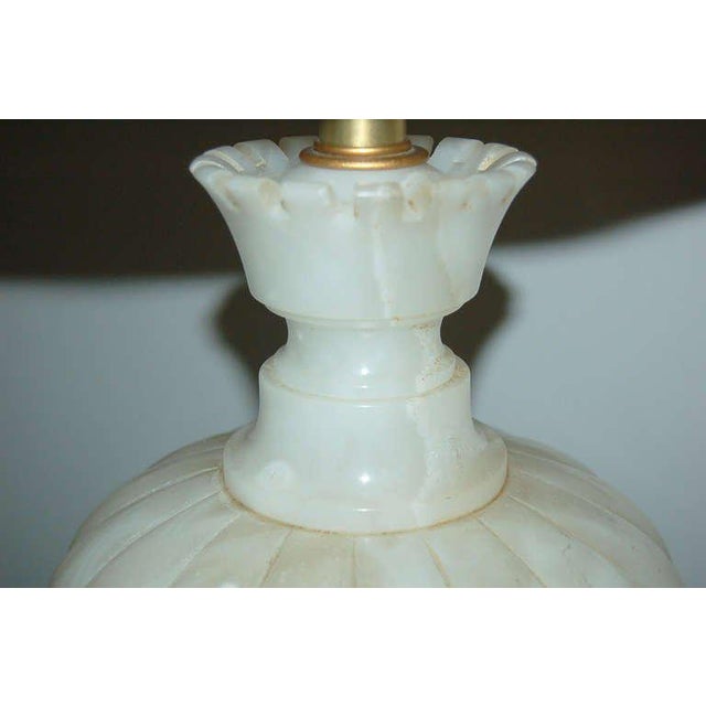 1950s Marbro Alabaster Lamp White Large For Sale - Image 5 of 10