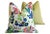 Josef Frank Schumacher Exotic Butterfly Floral Feather & Down Pillows 24" Square - Pair For Sale - Image 4 of 11