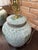 Wood Pair of Celadon "Double Happiness" Ginger Jar Lamps and Linen Box Pleat Shades For Sale - Image 7 of 10