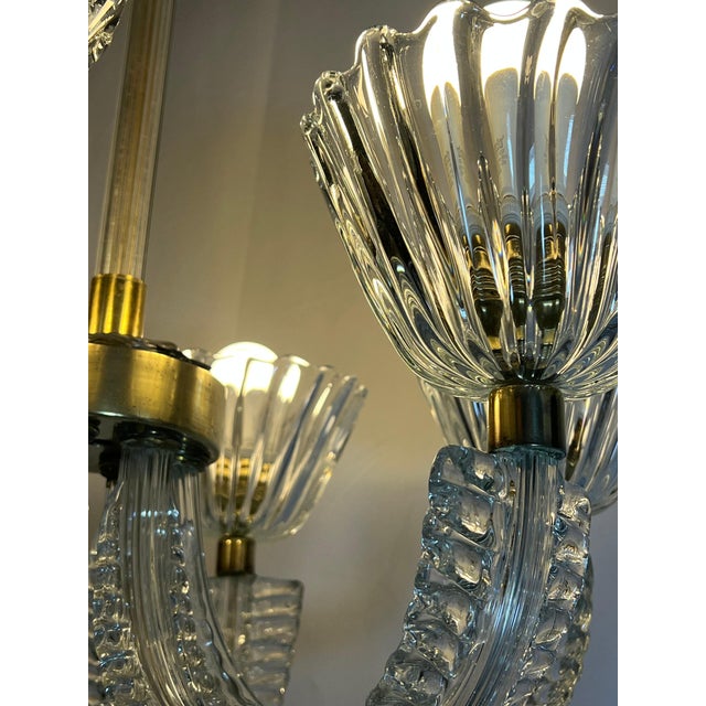 Murano Glass Chandelier attributed to Ercole Barovier, 1940s For Sale - Image 15 of 18
