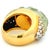 French 18k Gold Carved Jade and Diamond Sculptural Ring, Circa 1970, Size 6.5 For Sale - Image 9 of 13