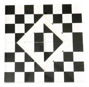 Vintage Acrylic Glass Chessboard, 1970s, Set of 37