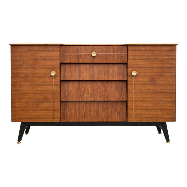 Mid-Century Walnut Beehive Sideboard from Beautility, 1960s For Sale