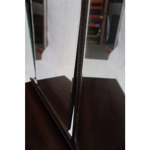 Wood Early 20th Century Wood Dresser With Tri-Fold Mirror For Sale - Image 7 of 14