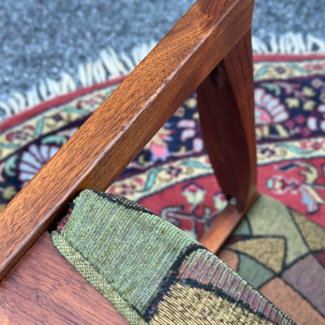 1960's Dux Swedish Modern Sculpted Walnut Accent Chair by Folke Ohlsson For Sale - Image 11 of 12