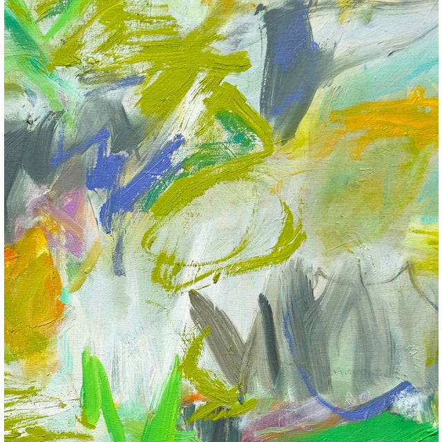 Trixie Pitts "Renewal" by Trixie Pitts Abstract Oil Painting on Linen Canvas For Sale - Image 4 of 12