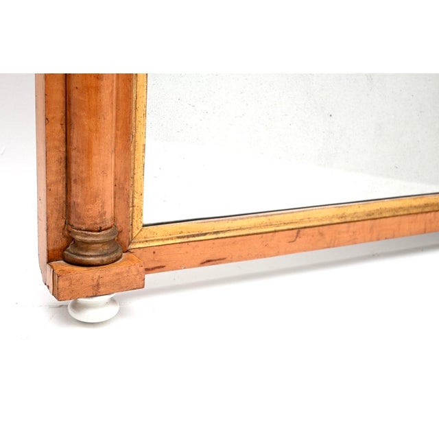 Brown Antique William IV Birds Eye Maple Overmantel Mirror, 1830s For Sale - Image 8 of 10