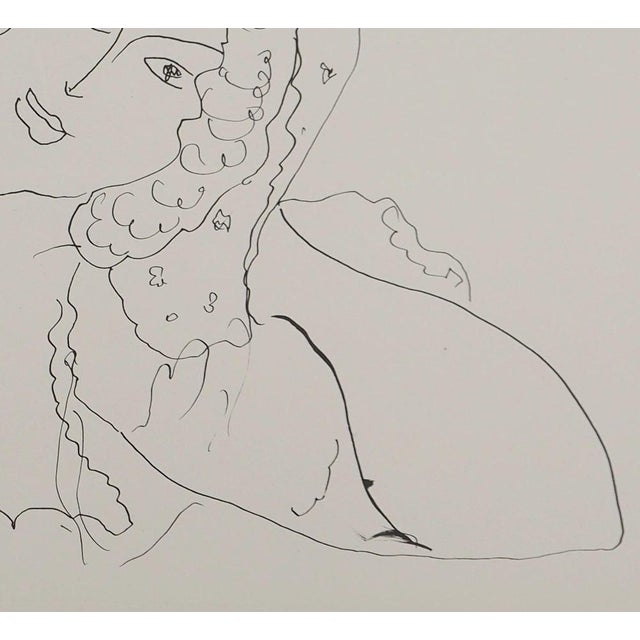 Henri Matisse (1869-1954) (after) Young Nude Woman with Shawl Lithograph after a drawing by the artist Signed in the plate...