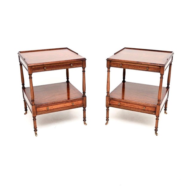 Georgian Satinwood Side Tables, 1950s, Set of 2 For Sale - Image 14 of 14