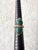This sterling silver bohemian-style ring features two green-blue teardrop turquoise stones, resembling designs from...