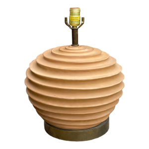 Chapman Terra Cotta Spiral Orb Lamp