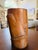 Antique Chinese Carved Bamboo Brush Pot Bitong Qing Dynasty Scholar Landscape 6.5" For Sale - Image 4 of 14