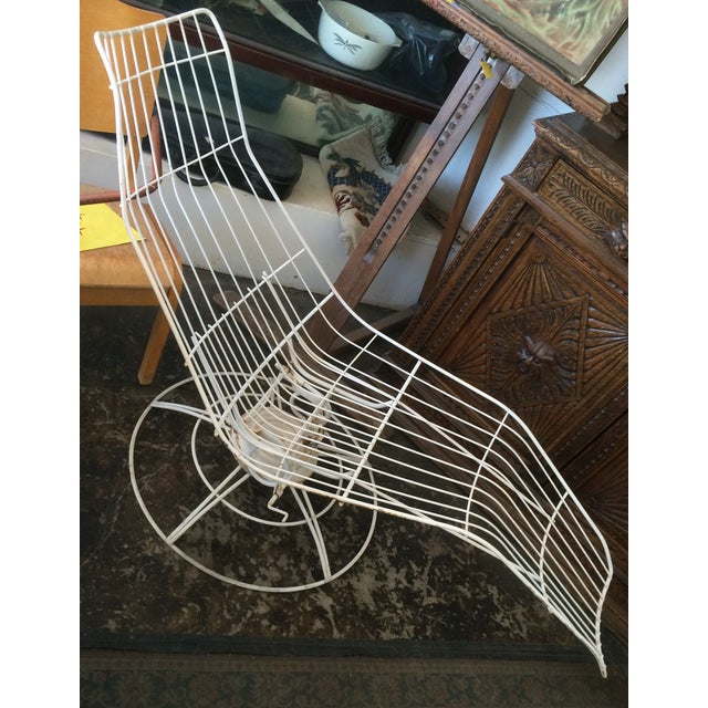 MidCentury Outdoor Metal Lounge Chair Chairish