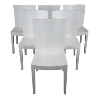 6 Karl Springer 1986 JMF Lizard Print Leather Dining Chairs Minimalis Modern MCM For Sale