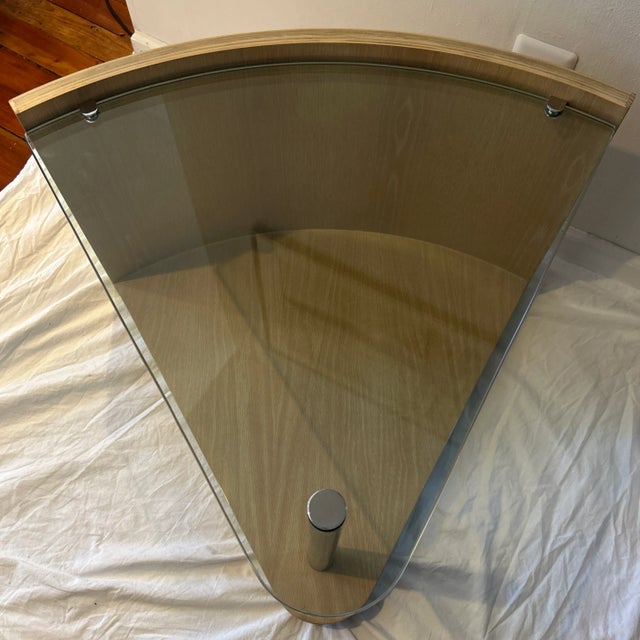 Fun postmodern cerused oak end table attributed to Jay Spectre for Century Furniture in the 1970s. Jay Spectre was known...