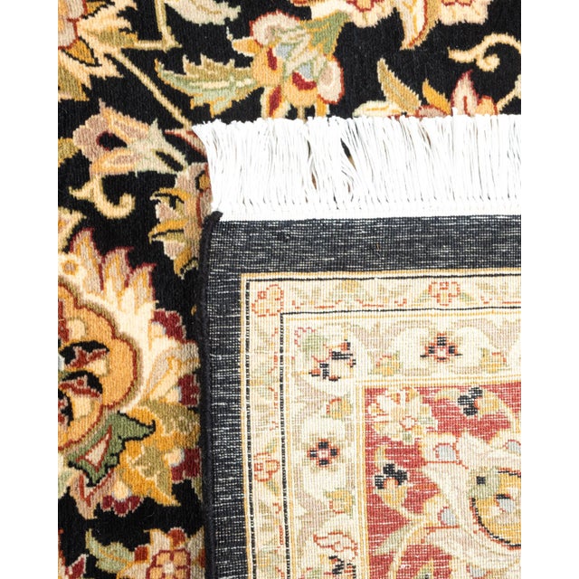 2000 - 2009 Mogul, One-of-a-Kind Hand-Knotted Area Rug - Black, 6' 0" x 6' 2" For Sale - Image 5 of 8