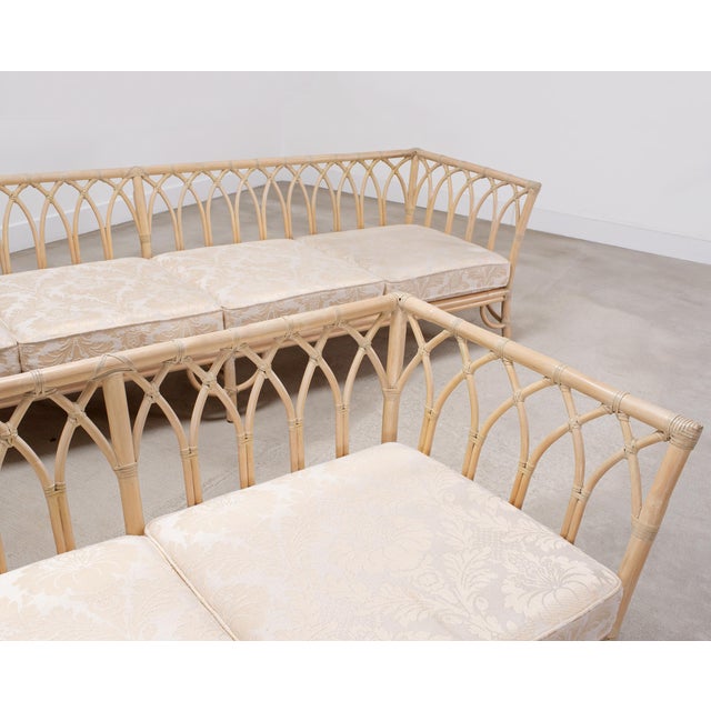 Pair of McGuire Organic Modern Rattan Cathedral Sofas 7 Ft 9 Ft For Sale - Image 14 of 18