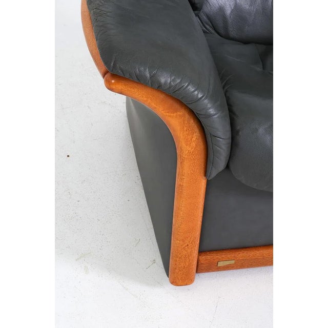 Late 20th Century Ekornes Leather Eldorado Lounge Chair & Ottoman For Sale - Image 9 of 16