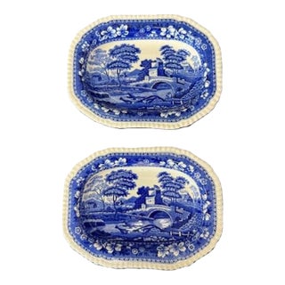 Vintage Spode Tower Blue Bowls Qty. 2 For Sale