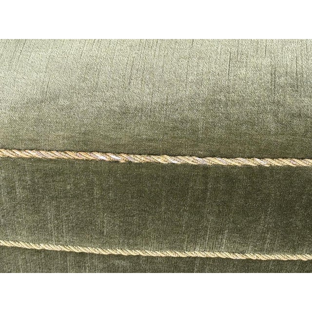 Mid-Century Modern Scandinavian Wingback Lounge Chair in Green Velvet, 1950s For Sale - Image 10 of 13