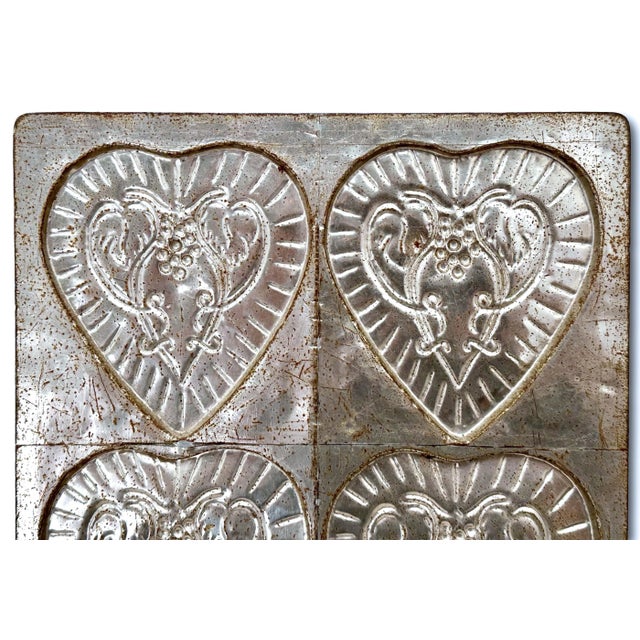 Large 17 Inches Tall Vintage Metal Sweetheart - Valentine Chocolate Factory Mold - Circa Early 20th Century For Sale - Image 4 of 12