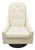 Mid Century Modern Milo Baughman Style Wooden Swivel Base Club Lounge Chair For Sale