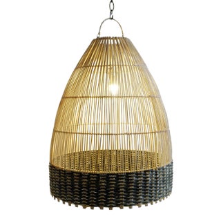 Wicker Tux Weave Pendant Light Medium For Sale