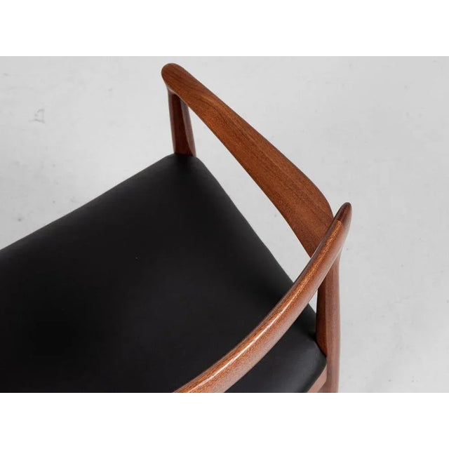 1960s Mid-Century Danish Chair with Armrests in Teak and New Skai by Arne Vodder for Vamo, 1960s For Sale - Image 5 of 13