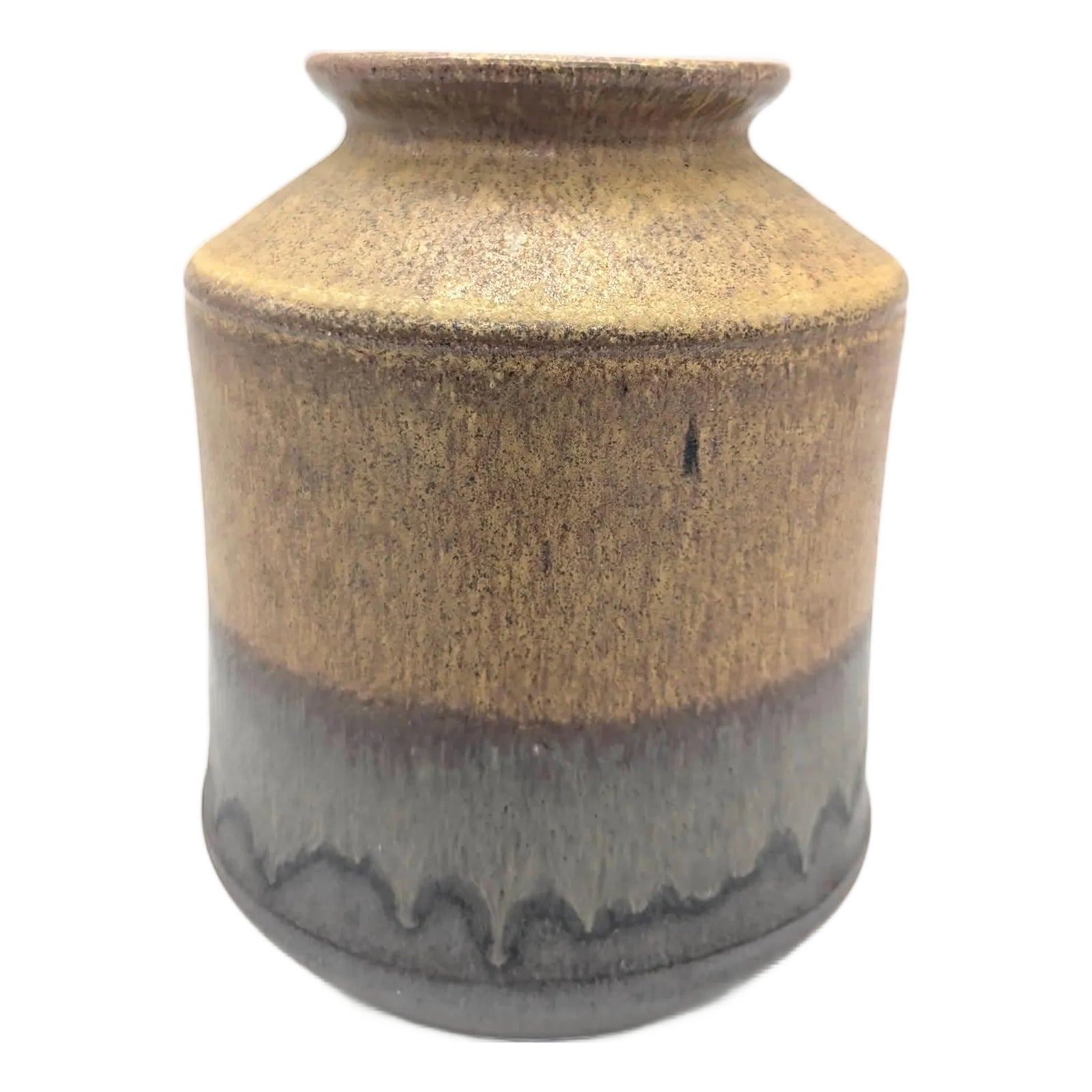 Mid 20th Century Glazed Stoneware Studio Pottery Bud Vase | Chairish