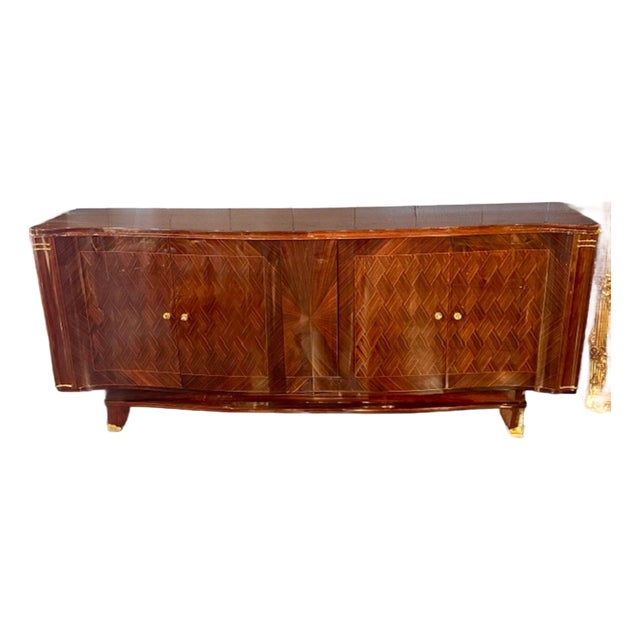 French Art Deco Mahogany Sideboard For Sale