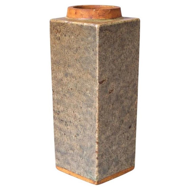 Vintage Swedish Brutalist Stoneware Vase by Rolf Palm for Höganäs, 1970s For Sale - Image 9 of 9