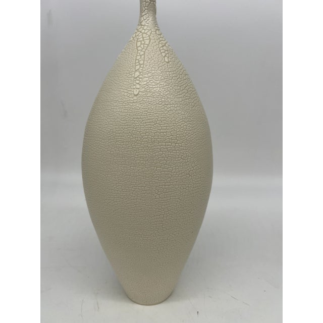 Modernist Hand Thrown Japanese Inspired Ceramic Vase For Sale - Image 4 of 12