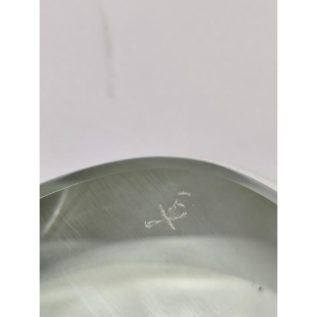 Mid-Century Fontana Arte Desk Set in Thick Nile Green Glass 50s Italy, 1950s, Set of 3 For Sale - Image 12 of 14