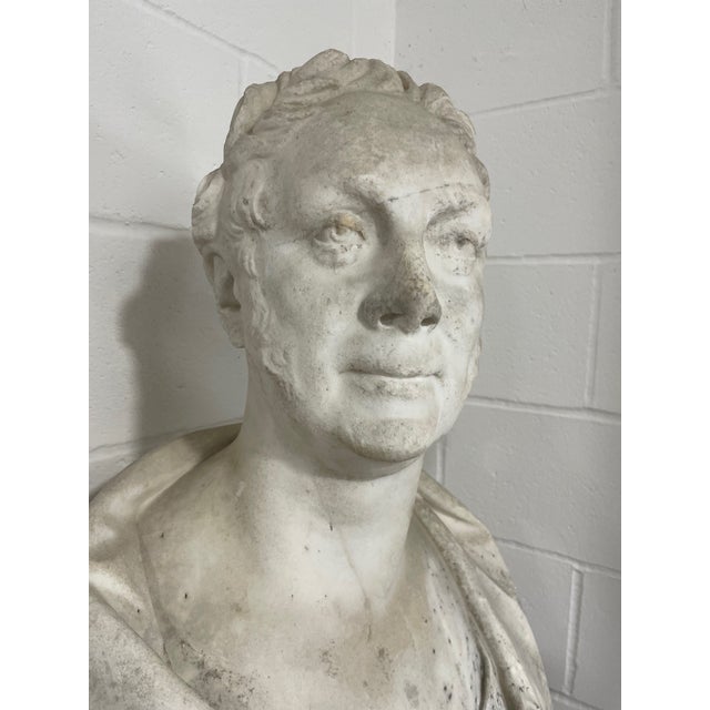 19th Century English Marble Bust For Sale - Image 10 of 11